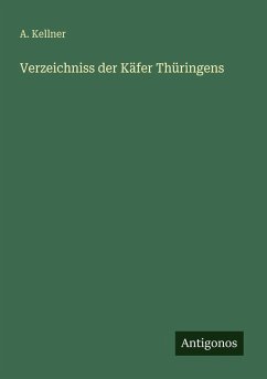 Cover Verzeichniss der Käfer Thüringens