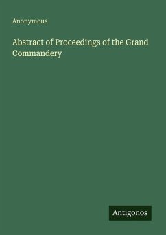Cover Abstract of Proceedings of the Grand Commandery