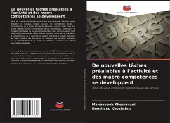 Cover De nouvelles tâches préalables à l'activité et des macro-compétences se développent