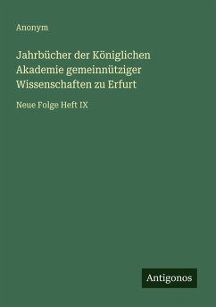Cover Jahrbücher der Königlichen Akademie gemeinnütziger Wissenschaften zu Erfurt