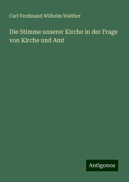 Die Stimme unserer Kirche in der Frage von Kirche und Amt Die Stimme unserer Kirche in der Frage von Kirche und Amt