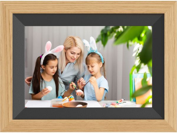 Braun DigiFrame 10B WiFi buche 25,7 cm (10,1 Zoll) Bilderrahmen (32GB Speicher, 1280 x 800 Pixel, 16:10 Seitenverhältnis)