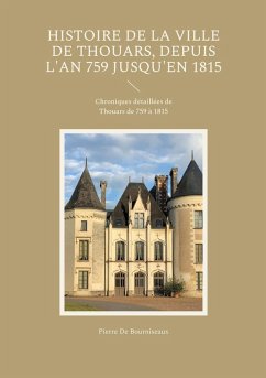 Cover Histoire de la ville de Thouars, depuis l'an 759 jusqu'en 1815