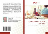 Le texte littéraire au lycée marocain Le texte littéraire au lycée marocain