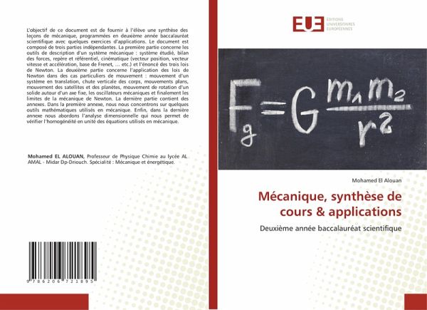 Mécanique, synthèse de cours & applications Mécanique, synthèse de cours & applications