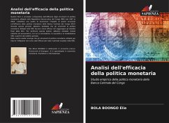 Cover Analisi dell'efficacia della politica monetaria
