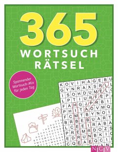 Cover 365 Wortsuchrätsel I abwechslungsreicher Rätselmix I mit praktischem Lösungsteil im Anhang