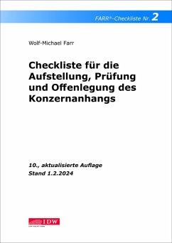 FARR Checkliste 2 für die Aufstellung, Prüfung und Offenlegung des Konzernanhangs - Farr, Wolf-Michael