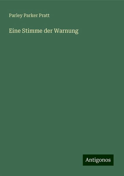 Eine Stimme der Warnung Eine Stimme der Warnung