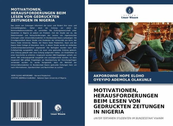MOTIVATIONEN, HERAUSFORDERUNGEN BEIM LESEN VON GEDRUCKTEN ZEITUNGEN IN NIGERIA