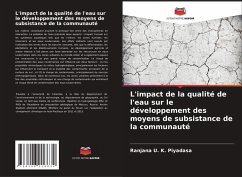 Cover L'impact de la qualité de l'eau sur le développement des moyens de subsistance de la communauté