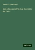 Elemente der analytischen Geometrie der Ebene