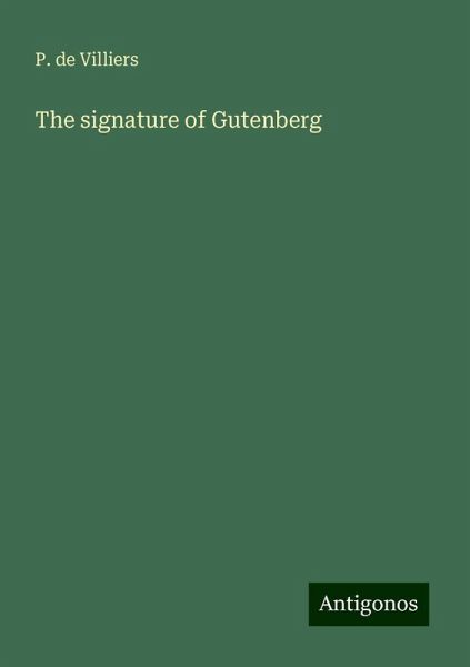 The signature of Gutenberg