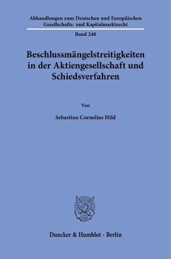 Cover Beschlussmängelstreitigkeiten in der Aktiengesellschaft und Schiedsverfahren