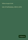 List of Carthusians, 1800 to 1879 List of Carthusians, 1800 to 1879
