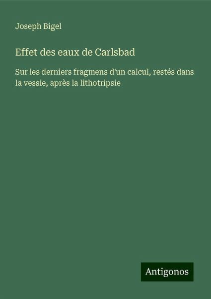 Effet des eaux de Carlsbad