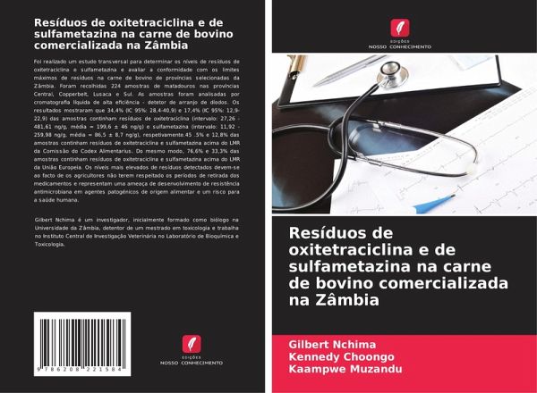 Resíduos de oxitetraciclina e de sulfametazina na carne de bovino comercializada na Zâmbia