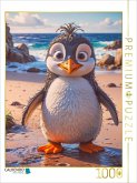 CALVENDO Puzzle Der Pinguin aus Neuseeland   1000 Teile Lege-Größe 64x48cm Foto-Puzzle für glückliche Stunden