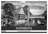 NÜRNBERG Monochrome Ansichten (Wandkalender 2025 DIN A4 quer), CALVENDO Monatskalender