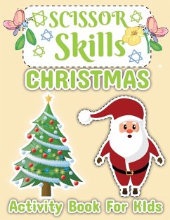 Cover Christmas Scissor Skill Activity Book for Kids