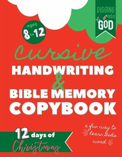 Cover Christmas Cursive Handwriting & Bible Verse Copybook For Kids Ages 8 to 12