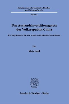 Cover Das Auslandsinvestitionsgesetz der Volksrepublik China