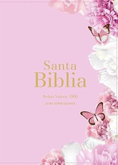 Cover Biblia Rvr 1960 Letra Súper Gigante Símil Piel Rosa Claro (Bible Rvr 1960 Super Giant Print Leatherlike Light Pink Butterfly (Spanish Edition)