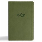 CSB Single-Column Personal Size Reference Bible, Olive Leathertouch