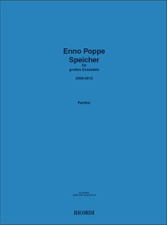 Enno Poppe, Speicher (Gesamtausgabe) Ensemble Studienpartitur