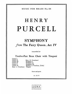 Cover Symphony from The Fairy Queen for 12-part brass choir with timpani score and parts