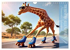 Tierische Illusionen - Humorvolle Tierfantasien (Wandkalender 2025 DIN A4 quer), CALVENDO Monatskalender