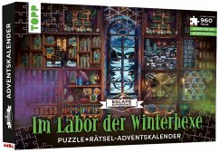 Cover Puzzle-Rätsel-Adventskalender: Im Labor der Winterhexe - 24 Puzzles mit insgesamt 960 Teilen