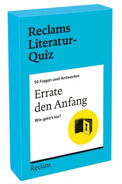 Cover Errate den Anfang. Wie geht's los? 50 Fragen und Antworten für Büchermenschen