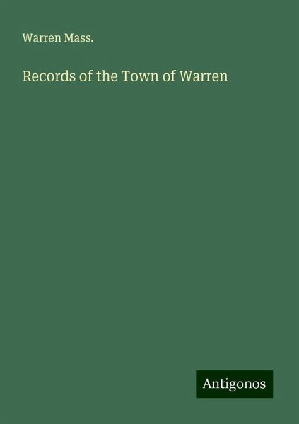 Records of the Town of Warren