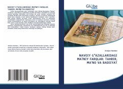 Cover NAVOIY G¿AZALLARIDAGI MATNIY FARQLAR: TAHRIR, MA¿NO VA BADIIYAT