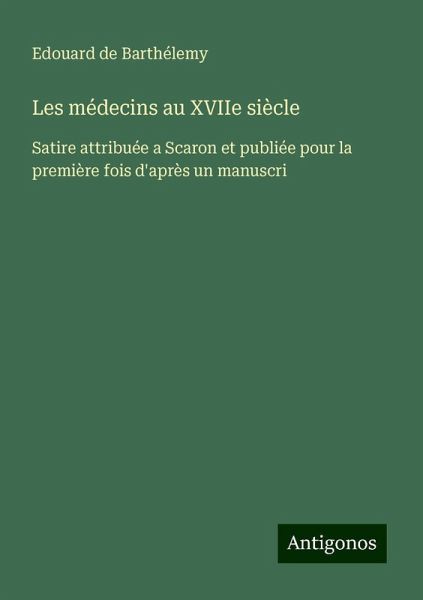 Les médecins au XVIIe siècle