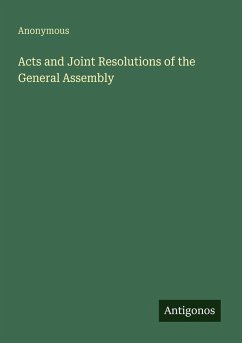 Cover Acts and Joint Resolutions of the General Assembly