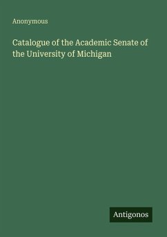 Cover Catalogue of the Academic Senate of the University of Michigan