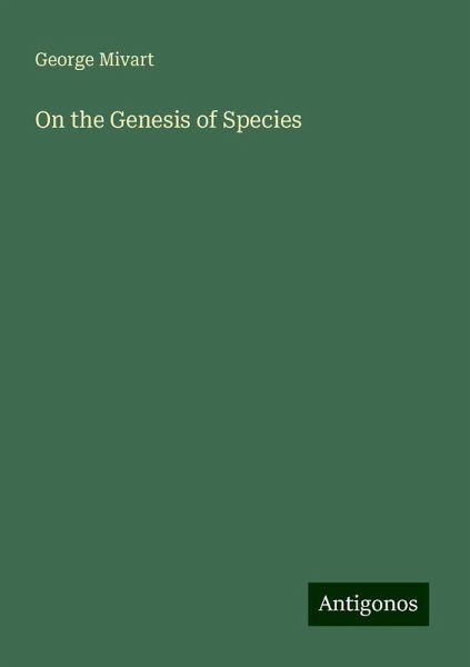On the Genesis of Species On the Genesis of Species