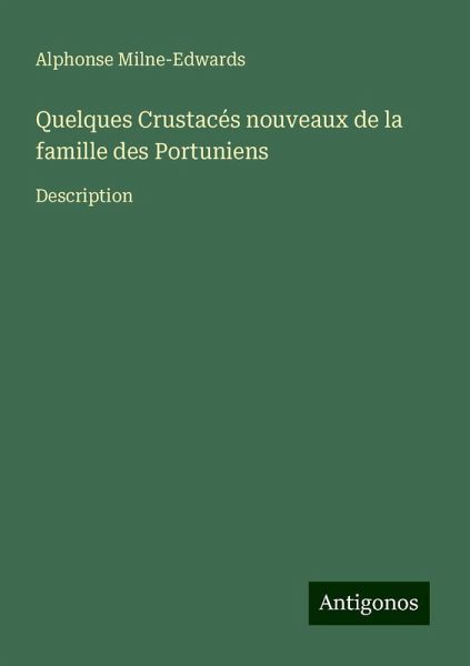 Quelques Crustacés nouveaux de la famille des Portuniens