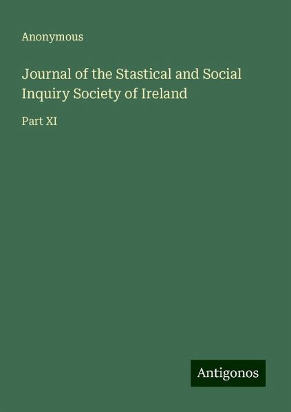 Journal of the Stastical and Social Inquiry Society of Ireland