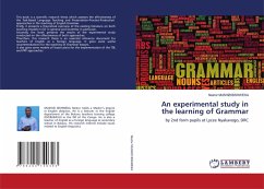 Cover An experimental study in the learning of Grammar