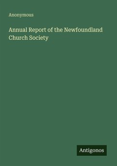 Cover Annual Report of the Newfoundland Church Society