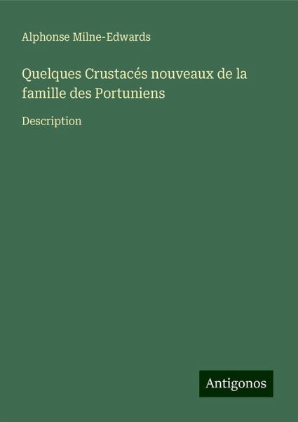 Quelques Crustacés nouveaux de la famille des Portuniens