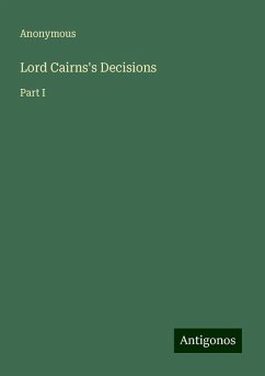 Lord Cairns's Decisions - Anonymous