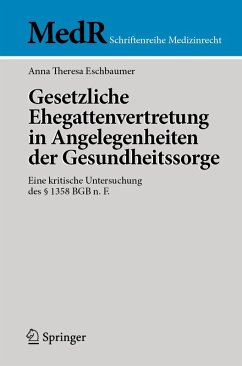 Cover Gesetzliche Ehegattenvertretung in Angelegenheiten der Gesundheitssorge (eBook, PDF)