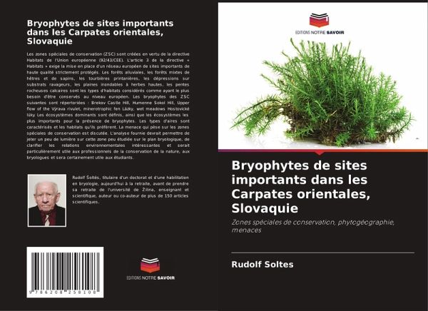 Bryophytes de sites importants dans les Carpates orientales, Slovaquie Bryophytes de sites importants dans les Carpates orientales, Slovaquie