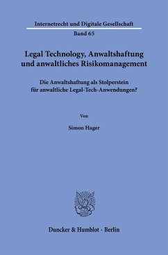 Cover Legal Technology, Anwaltshaftung und anwaltliches Risikomanagement