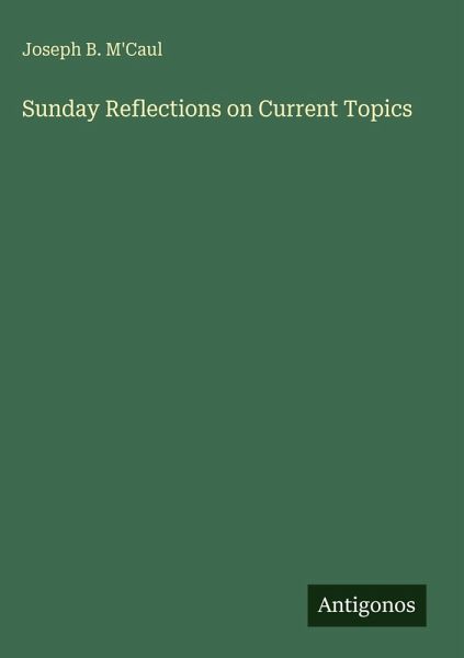 Sunday Reflections on Current Topics