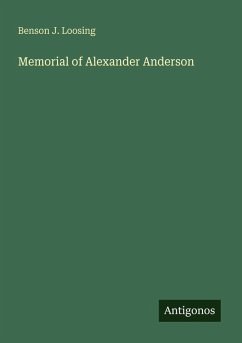 Cover Memorial of Alexander Anderson